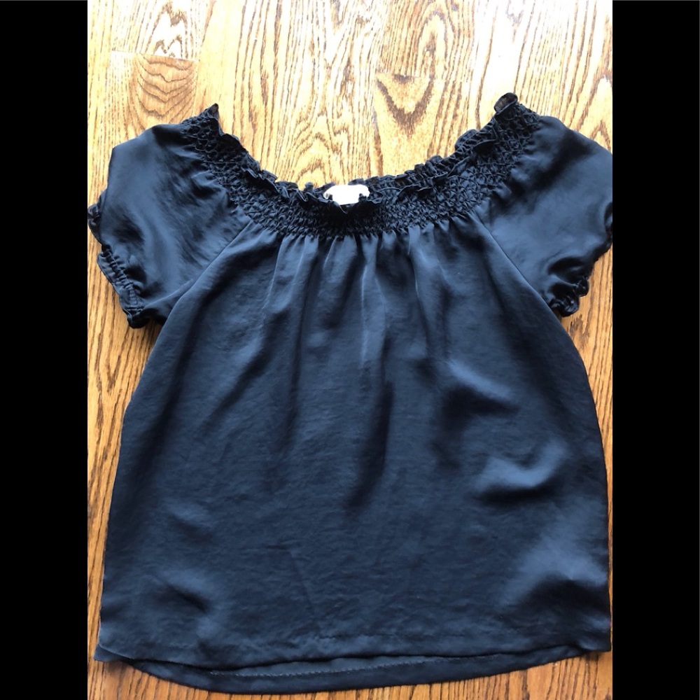 Michael Kors off the shoulder black blouse size S